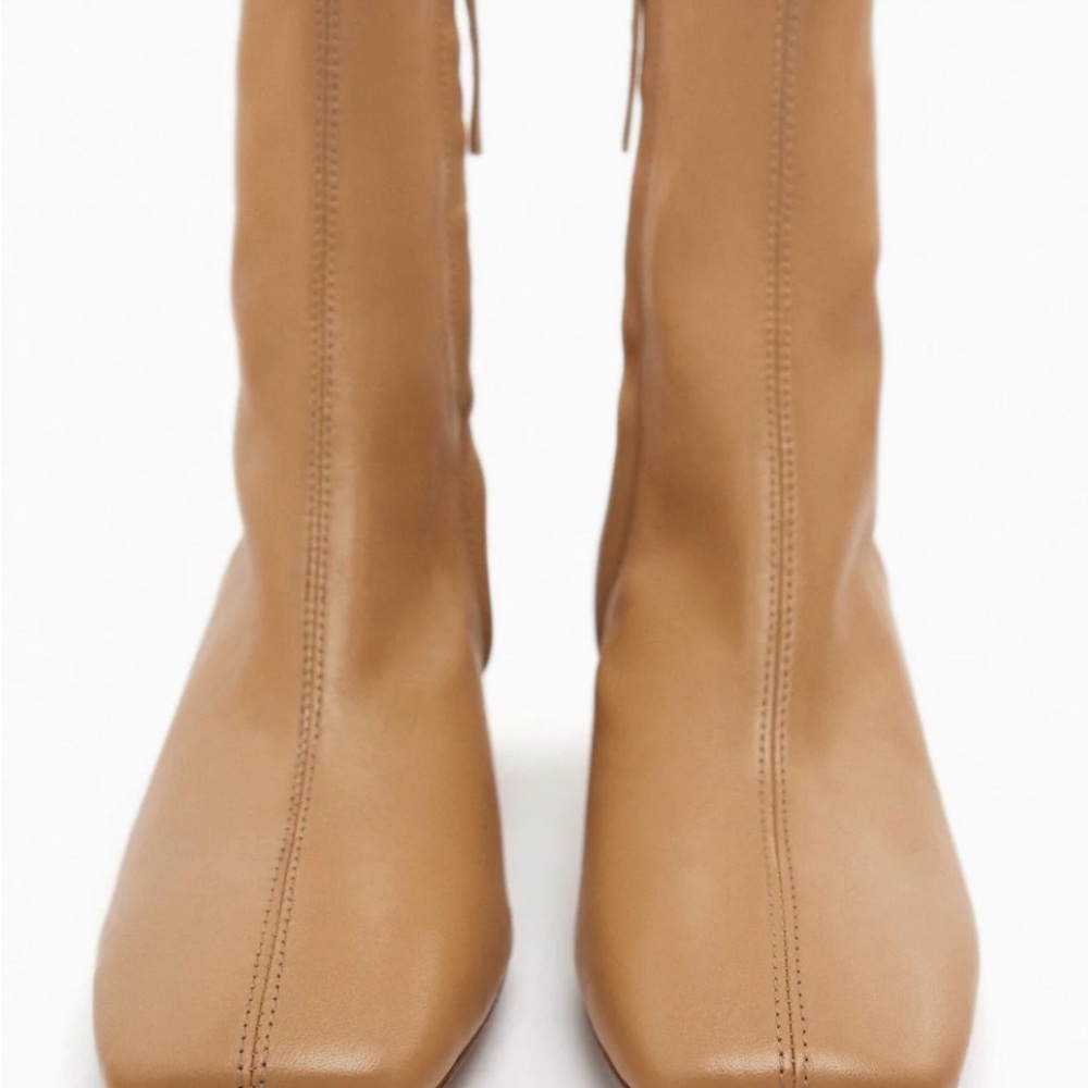 Zara tan boots. size 6.5. Never been worn. Protective plastic on bottom!